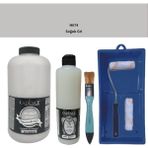 Cadence Mobilya Boyası - Multisurface H - 074 Soğuk gr i 2000 ml Ultimate Vernik Mat 500 ml Saten Rulo Set