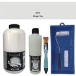 Cadence Mobilya Boyası - Multisurface H - 075 Sünger Taşı 2lt Ultimate Parlak Vernik 500 ml Saten Rulo Set