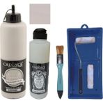 Cadence Mobilya Boyası - Multisurface H - 076 Palamo 500 ml Ultimate Vernik Parlak 250 ml Saten Rulo Set