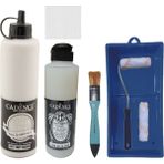 Cadence Mobilya Boyası - Multisurface H - 077 Tibet Yasemini 500 ml Ultimate Vernik Parlak 250 ml Saten Rulo Set