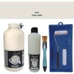 Cadence Mobilya Boyası - Multisurface H - 079 Fildişi Sahili 2000 ml Ultimate Vernik Mat 500 ml Saten Rulo Set