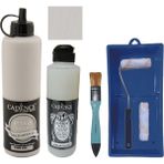 Cadence Mobilya Boyası - Multisurface H - 086 Kül 500 ml Ultimate Vernik Parlak 250 ml Saten Rulo Set