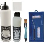 Cadence Mobilya Boyası - Multisurface H - 088 Ekinezya gr i 500 ml Ultimate Vernik Parlak 250 ml Saten Rulo Set