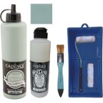 Cadence Mobilya Boyası - Multisurface H - 089 Küf Yeşili 500 ml Ultimate Vernik Parlak 250 ml Saten Rulo Set