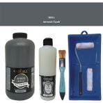 Cadence Mobilya Boyası - Multisurface H - 091 Antrasit Siyah 2000 ml Ultimate Vernik Mat 500 ml Saten Rulo Set