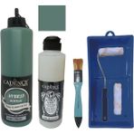 Cadence Mobilya Boyası - Multisurface H - 093 Firuze 500 ml Ultimate Vernik Parlak 250 ml Saten Rulo Set