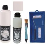 Cadence Mobilya Boyası - Multisurface H - 101 Şampanya 500 ml Ultimate Vernik Parlak 250 ml Saten Rulo Set