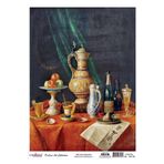 Cadence Natürmort Koleksiyonu SL019 30x42 cm Pirinç Dekupaj Kağıdı