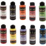 Cadence Premium Akrilik Boya Seti 10 Ana Renk 120 ml x 10 Renk Eko Fırça ile Ekonomik Set
