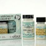 Cadence Very Chalky Home Decor Set 2 Renk 90Ml+50Ml Wax Pak Beyaz-Kuf Yesili
