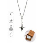 Cadı Şapkası Figürlü Fantastik Unisex Kolye – Karanlık Stil Metal Zincirli Aksesuar