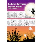 Cadı Temalı Dev Boyama Kağıdı 2,5 Metre Rulo Boyama Kağıdı - Çocuk Eğitici Boyama