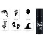 Cadı Zebra Spray Tattoo Geçici Sprey Dövme Seti