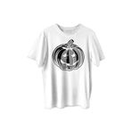 Cadılar Bayramı Halloween Bal Kabağı Surat Beyaz Baskılı Tişört Unisex T-shirt Beyaz
