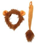 Cadılar Bayramı Karnaval rol yapma sahne Şapkalar Kuyruk cosplay aslan tilki kedi Kaplan kulakları saç çember kuyruk takım (Aslan iki parçalı)