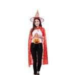 Cadılar Bayramı Kostümü Yetişkin Cadı Manto ve Şapka - Cosplay Parti Parti Gösterisi Noel