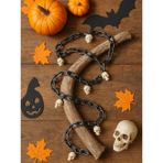 Cadılar Bayramı Kuru Kafalı Plastik Zincir Halloween Parti Dekoru 145 cm