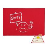 cadupor I'm So Sorry Hediye Kartı Her İçin 3D Açılır Kart Yaratıcı Tebrik Kartı Arkadaşlar Aile Kız Arkadaş Erkek Arkadaş için Özür Tebrik Kartı