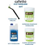 Cafetto Temizleme Seti Kahve Makinesi Değirmen Öğütücü Süt Temizleme Fırçası 4'lü