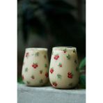 Caga Home CAGA Pinterest 4'lü Yılbaşı Kokina Çiçeği Desenli Cam Su Bardağı Seti 350 Ml