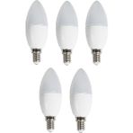 Çağatay Elektrik 5'li 7 W LED Ampul-İnce E14 Duy-Avize Ampülü-Beyaz Işık 6400K - 1 - 10 W