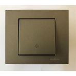 Çağatay Elektrik Çağatayelektrik Ovivo Grano Antrasit Lıght Zil Anahtarı Mekanizma+Çerçeve