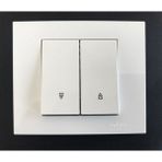 Çağatay Elektrik Çağatayelektrik Ovivo Grano Beyaz Komütatör Vavien (Ikili Vavien) Mekanizma+Çerçeve