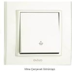 Çağatay Elektrik Çağatayelektrik Ovivo Mina Beyaz Lıght Mekanizma+Çerçeve