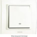 Çağatay Elektrik Çağatayelektrik Ovivo Mina Beyaz Vavien Mekanizma+Çerçeve