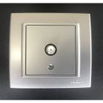 Çağatay Elektrik Ovivo Mina Gümüş (Silver) F Tipi Uydu Tv Prizi Mekanizma