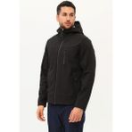 Çağdaş İş Güvenliği Ekipmanları Softshell Siyah Rüzgar ve Yağmur Geçirmez Kapüşonlu Mont - XL