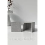 Cage Art Studio Kare Mumluk ve Saksı Beton Silikon Kalıp - Dekoratif Kare Mumluk Beton Kalıbı 9X9CM - Beyaz - 1