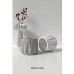 Cageartstudio Geometrik Beton Saksı ve Mumluk Silikon Kalıp K7 - Dekoratif Beton Mumluk Kalıbı