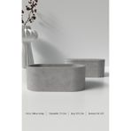Cageartstudio Kapaklı Büyük Oval Beton Saksı ve Mumluk Silikon Kalıp K21 - Oval Mumluk Silikon Kalıp K21