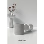 Cageartstudio Silindir Saksı ve Mumluk Beton Silikon Kalıp K12- Dekoratif Beton Mumluk Kalıbı K12