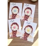 Çağıl Candles Isimli Papatya Mum Kart 10 Adet Kına / Düğün / Nişan / Söz / Nikah - Renkli