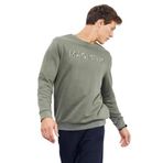Çağla Yazı Nakışlı O Yaka Rahat Form Erkek Sweatshirt - 88020 S Çağla