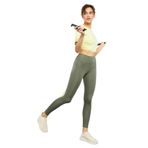 Çağla Yüksek Bel Streç Slim Fit Dar Paça Kadın Tayt - 94545 XL Çağla