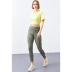 Çağla Yüksek Bel Toparlayıcı Slim Fit Dar Paça Kadın Tayt - 94568