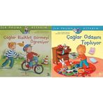 Çağlar Bisiklet Sürmeyi Öğreniyor: İlk Okuma Kitabım & İlk Okuma Kitabım - Çağlar Odasını Topluyor (2 Kitap Set)