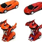 Caglars Transformers Robot Çek Bırak 1:32 Kendinden Robota Dönüşebilen Metal Araba