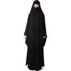 Çağrı Büşra Bütün Ipek Çarşaf - Sultanbaş Peçeli Cepli - Siyah