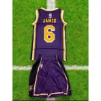 Çağrı Giyim Nba Los Angels Lakers Lebron James Basketbol Çocuk Forması - Mor - 6 - 7 Yaş