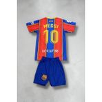 Çağrı Giyim Nostaljik Barcelona Çubuklu Mavi Messi Çocuk Forma