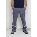 Çağrı İş Elbiseleri Yazlık Iş Pantolonu Gri Renk 16/12 Gabardin Reflektifli Pantolon