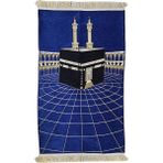 Çağrı Kabe Desenli Şönil Seccade - 70 x 110 cm - Lacivert