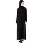 Çağrı Namaz Elbisesi - Örtülü Fermuarlı - Siyah - XL