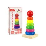 Çağrı Oyuncak Ahşap Gökkuşagı Halka Rainbow Oyuncak Eğitici Ahşap Hacı Yatmaz Oyuncak Zeka Geliştirici Oyuncak