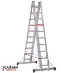 Çağsan 2x10 Basamaklı A Tipi Çift Taraflı Sürgülü Alüminyum Merdiven