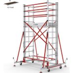 Çağsan 2X11 Basamaklı 6,4 M. Çalışma Yüksekliği Telesafe Xln Premium - Iki Parçalı Alüminyum Iskele S006_XLN_PR - Gümüş Gri